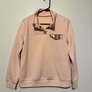 SHEIN Cream Quilted Pullover